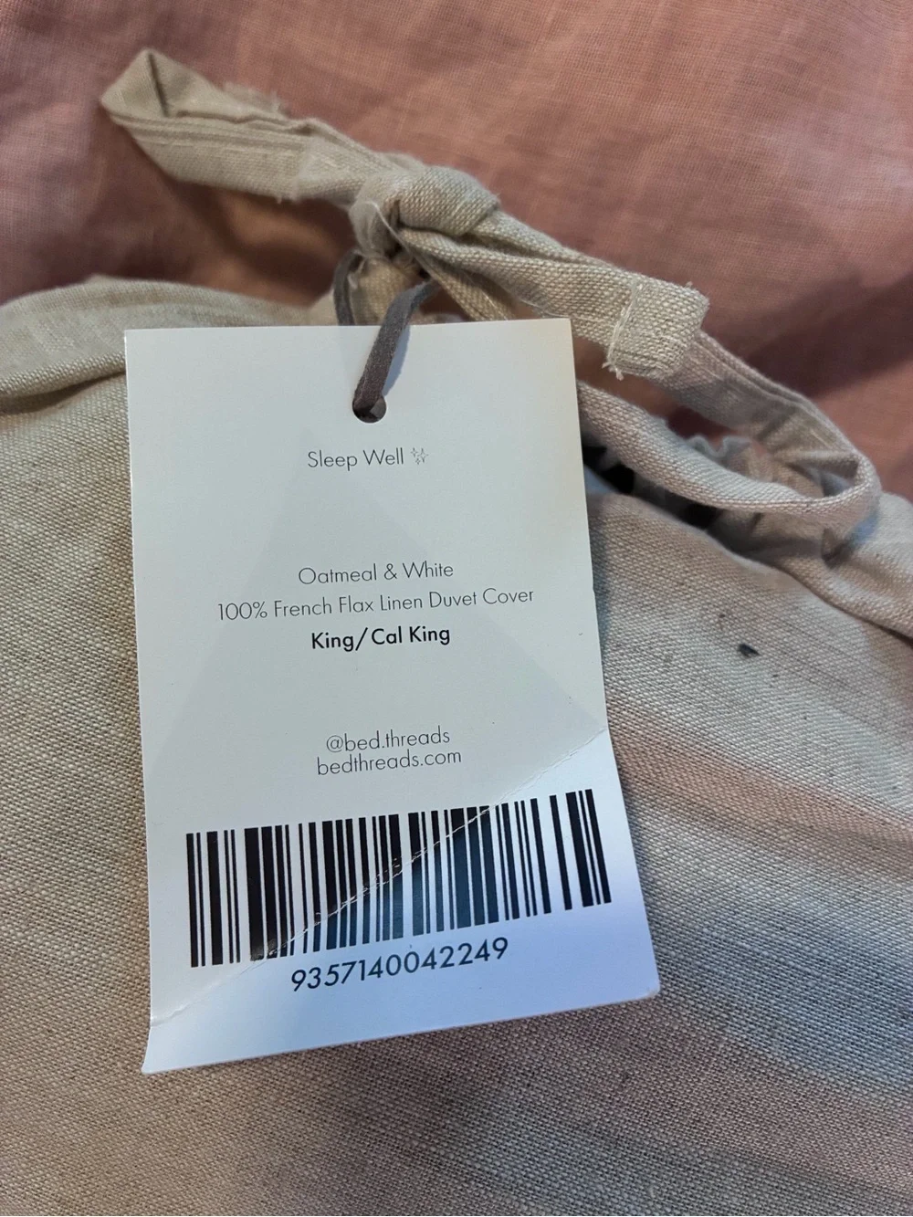 Bed Threads 100% Flax KING / CALI KING Linen Duvet Cover
